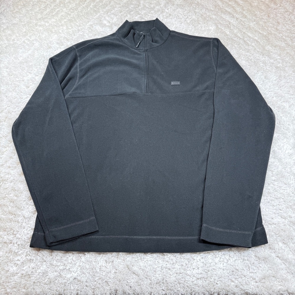 RAINS Men's Large Black 1/4 Zip Pullover Fleece Long Sleeve Casual Outdoors Dad